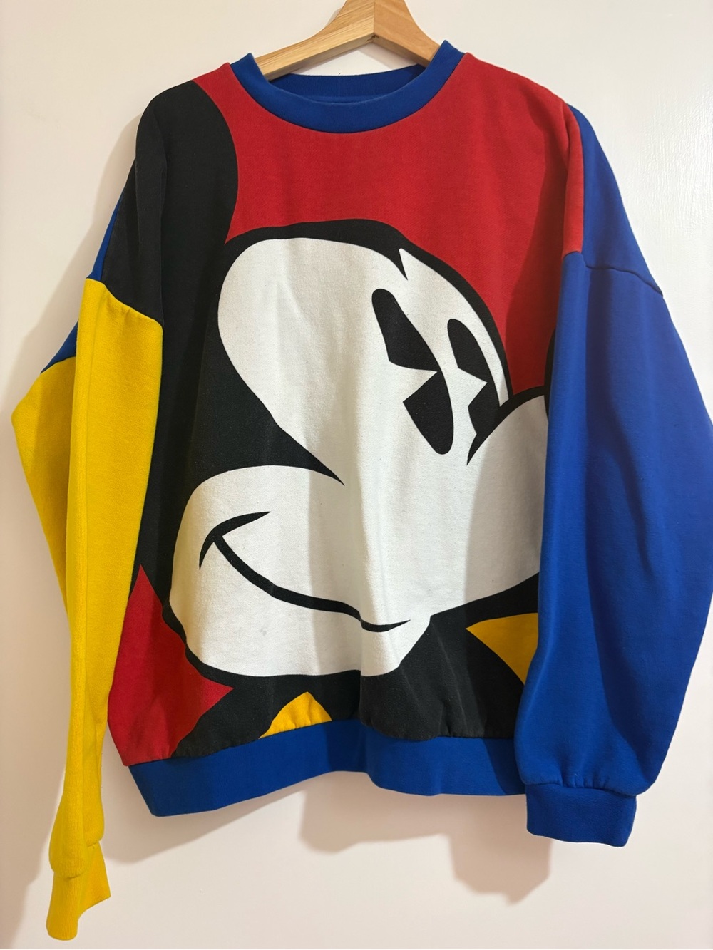 Vintage 90s Mickey & Co Disney Colorblock Crewneck Oversized Sweatshirt Large